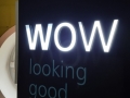 'WOW' illuminated lettering for Fabexx