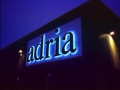 Adria black acrylic halo illuminated lettering