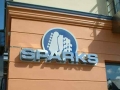 Sparks stainless steel halo illuminated lettering