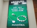 Argento 2x2.5m high LED-screen with incorporated neon branding