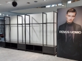 Remus Uomo doubled-sided illuminated retail display unit 6x2.4m
