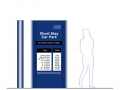 Original Belfast City Airport double-sided free-standing Car Park tariff signage drawing