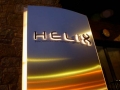 Helix single-sided Totem free-standing illuminated branding